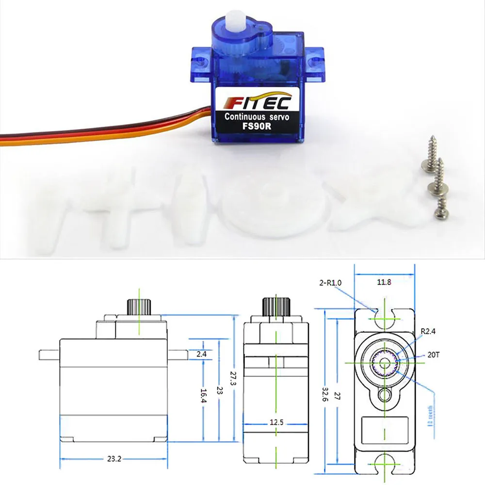 Feetech Mini FS90R Micro Servo - Rc Hobbies recensie en prijs